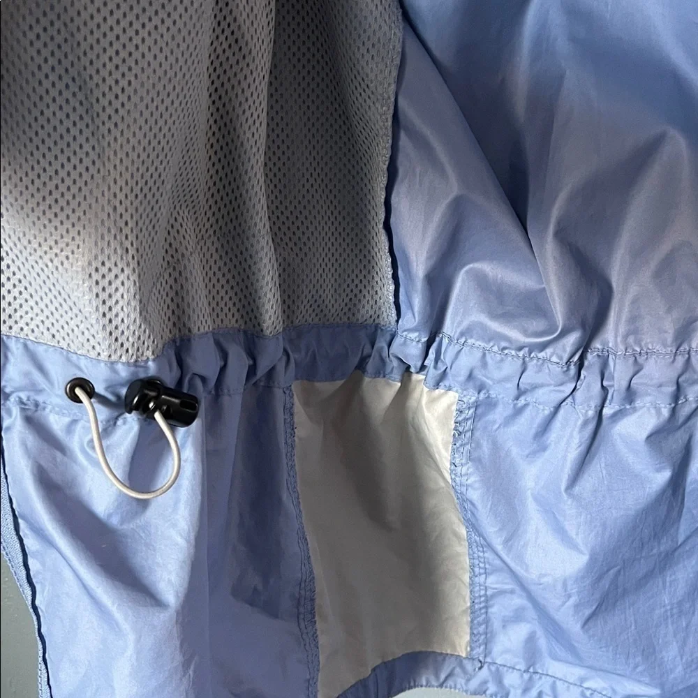 VTG Columbia Women’s Light Jacket Blue Cream Colorblock Windbreaker‎ Small
